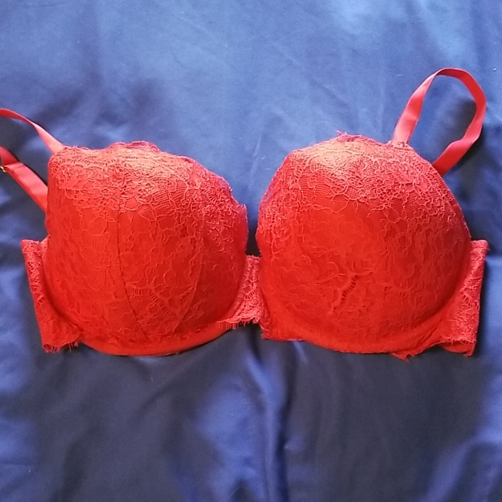Red lace VS bra